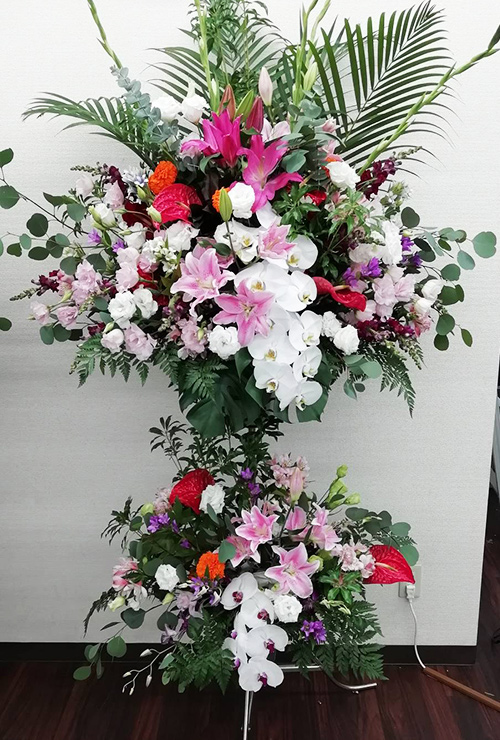 2段スタンド花